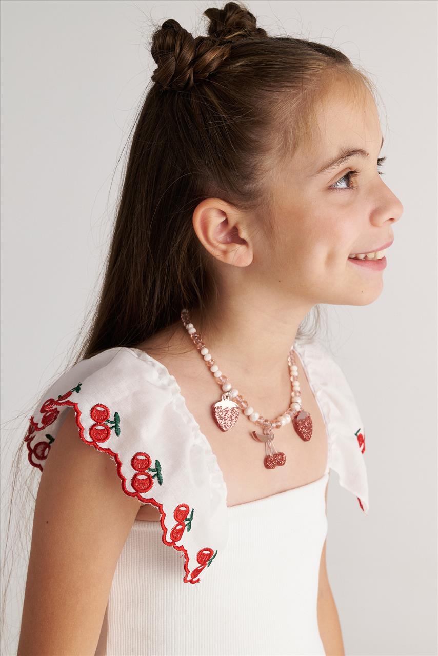 DRESS SUMMER FRUIT CHERRIES TWO IN A CASTLE