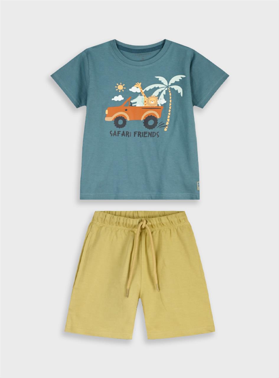 SET TSHIRT-SHORTS COTTON BOY ENERGIERS S12M-7Y