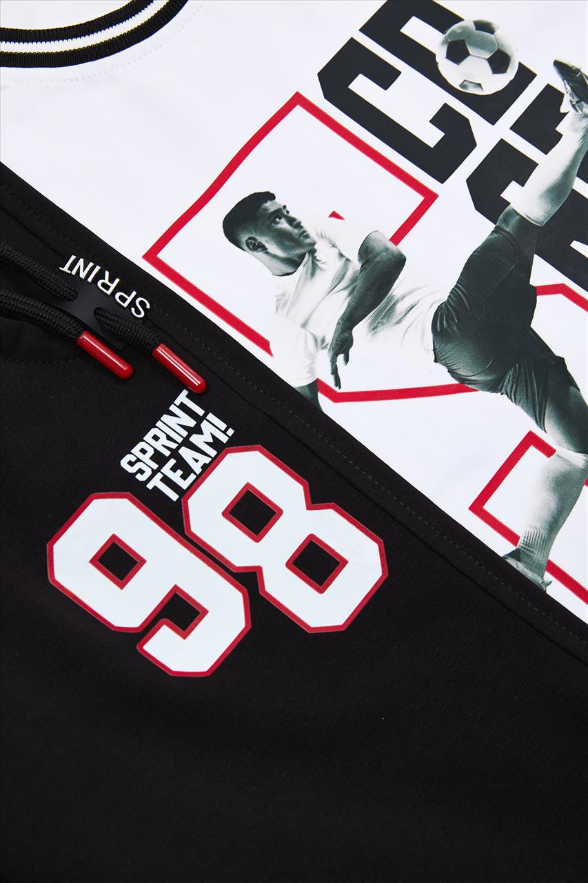 SET TSHIRT-SHORTS FOOTBALL COTTON 2CLS BOY SPRINT S7-16 - Image 3