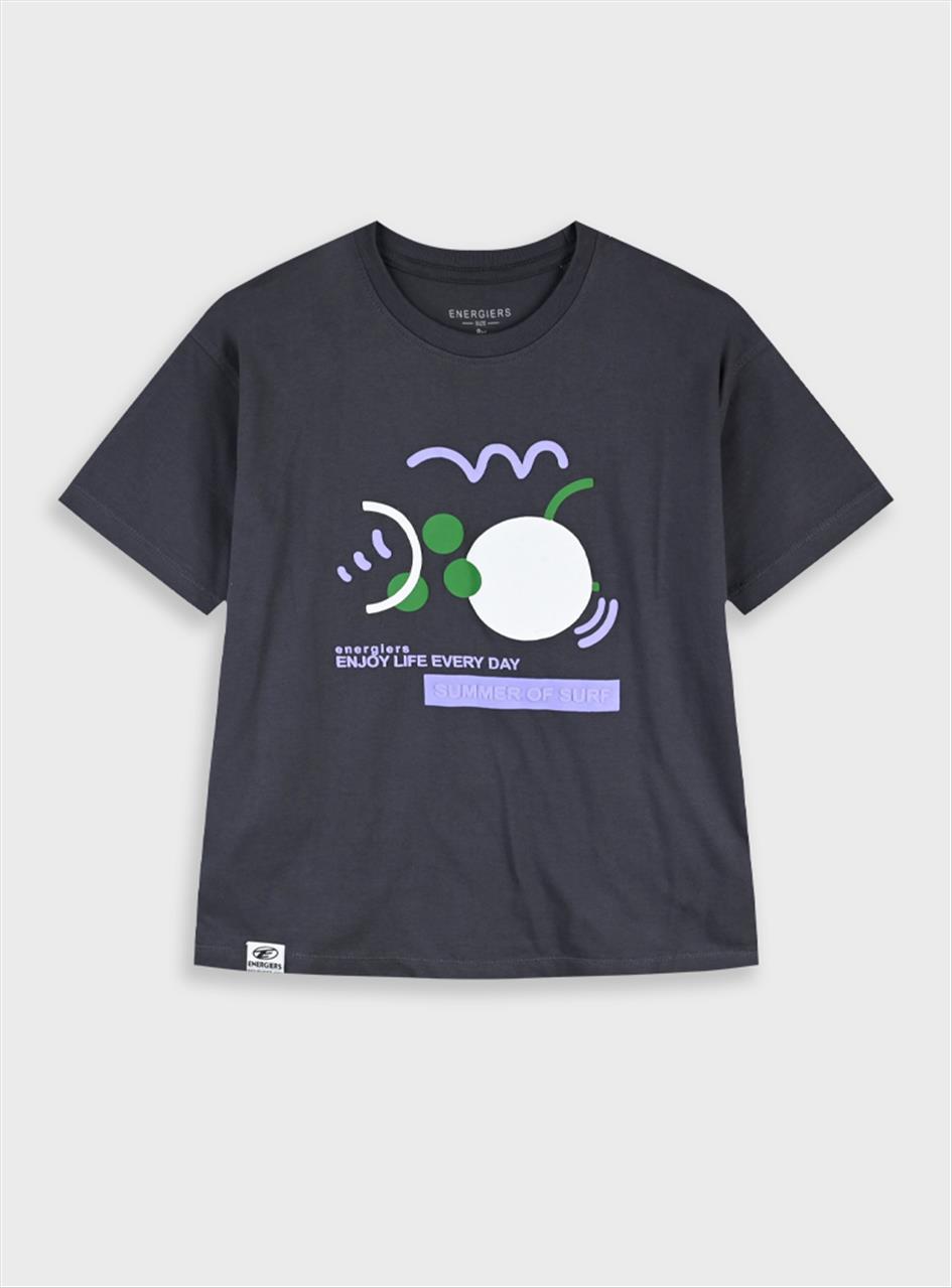 TSHIRT K/M COTTON DARK GREY BOY ENERGIERS S6-16