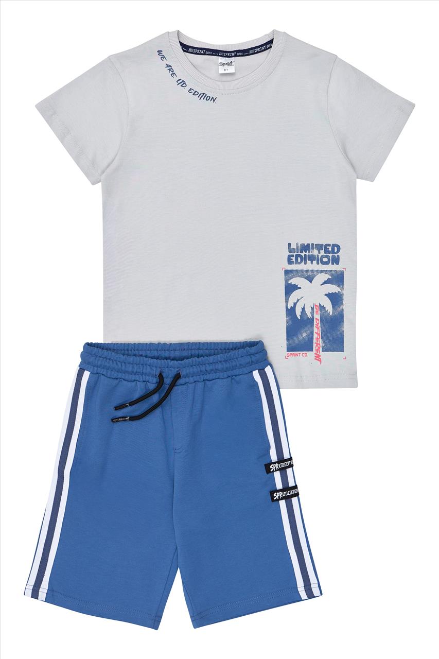 SET TSHIRT-SHORTS BEIGE BOY SPRINT S7-16
