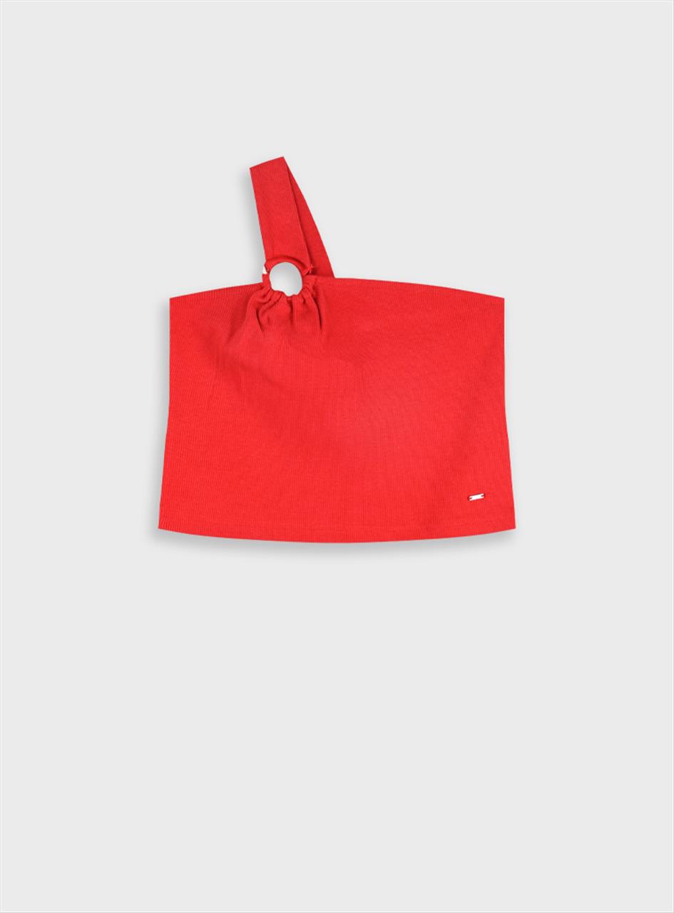 CROP TOP RIB COTTON RED GIRL ENERGIERS S6-16