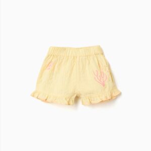 SHORTS COTTON YELLOW BABY GIRL ZIPPY S6M-3Y