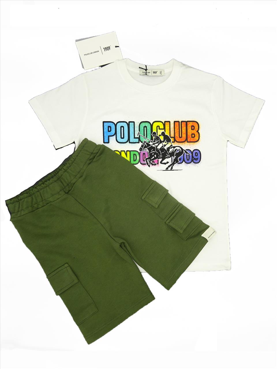 SET TSHIRT-BERMUDA COTTON 2CLS BOY POLO CLUB S8-16