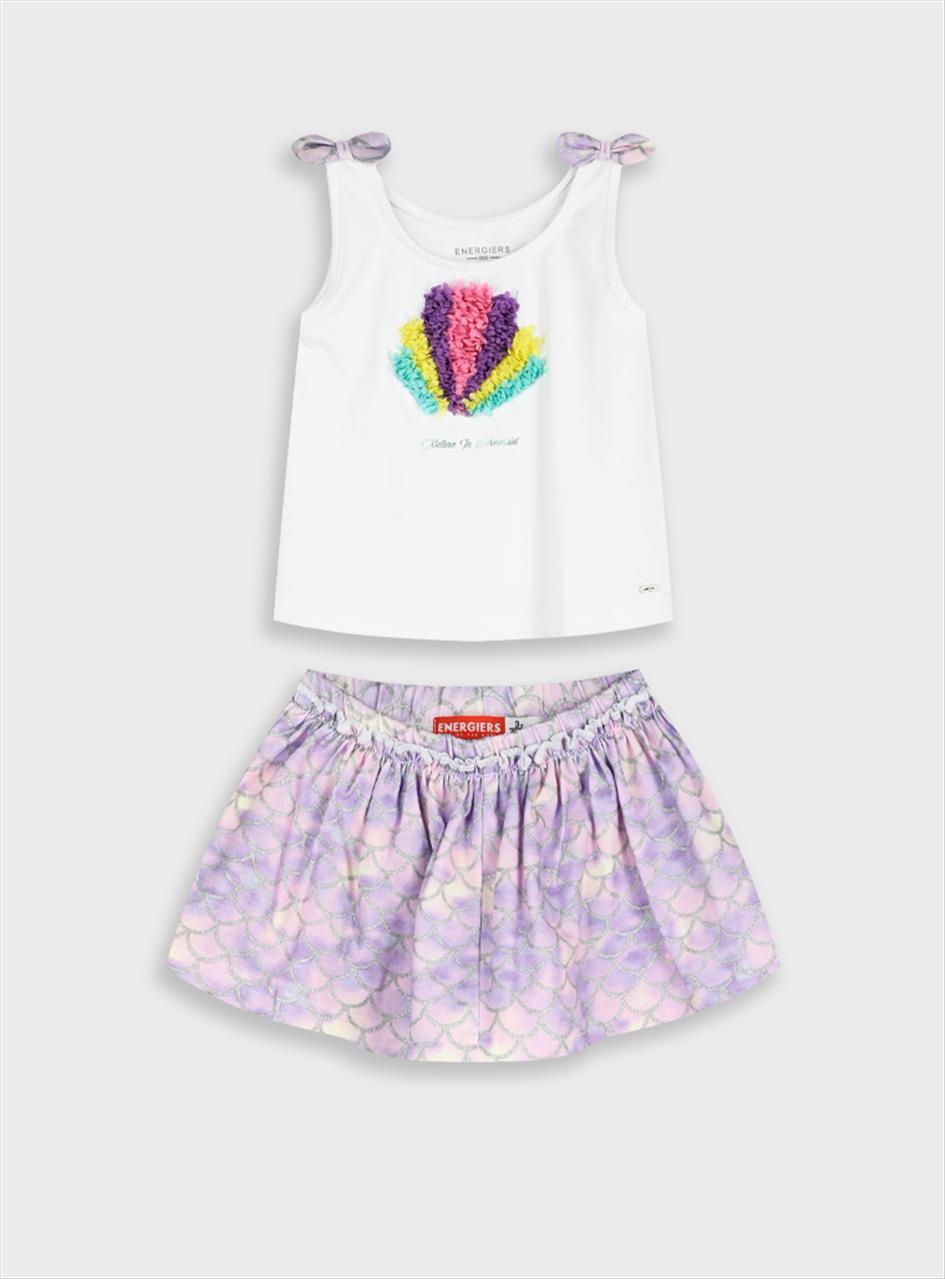 ΣΕΤ ΜΠΛΟΥΖΑ-ΦΟΥΣΤΑ MERMAID WHITE GIRL ENERGIERS S12M-7Y