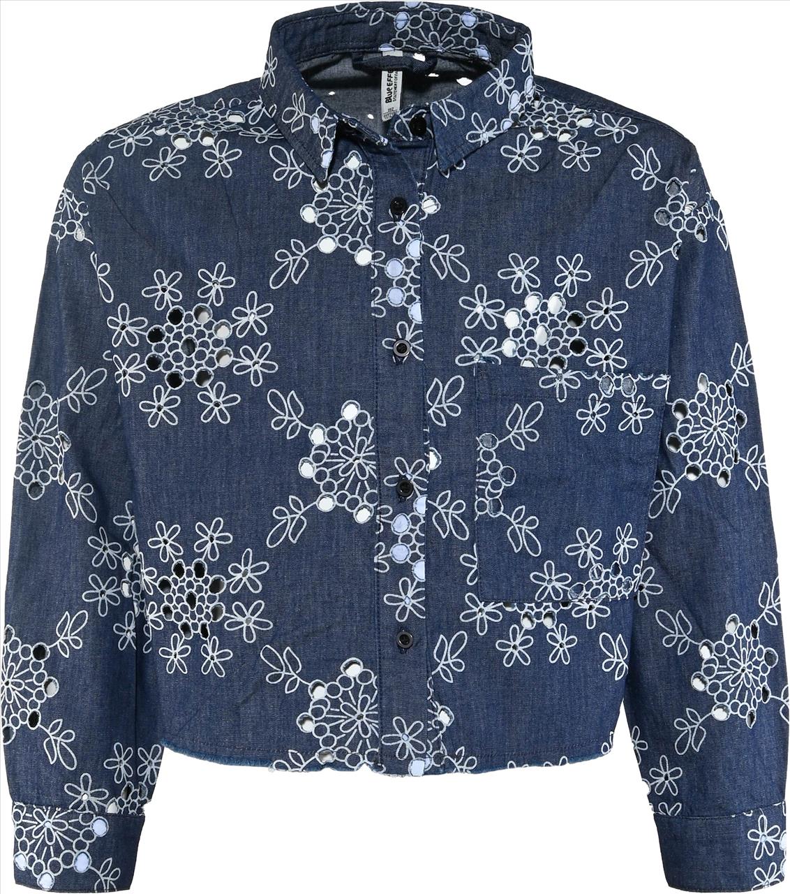 ΠΟΥΚΑΜΙΣΟ PRINT DENIM  GIRL BLUE EFFECT S8-16