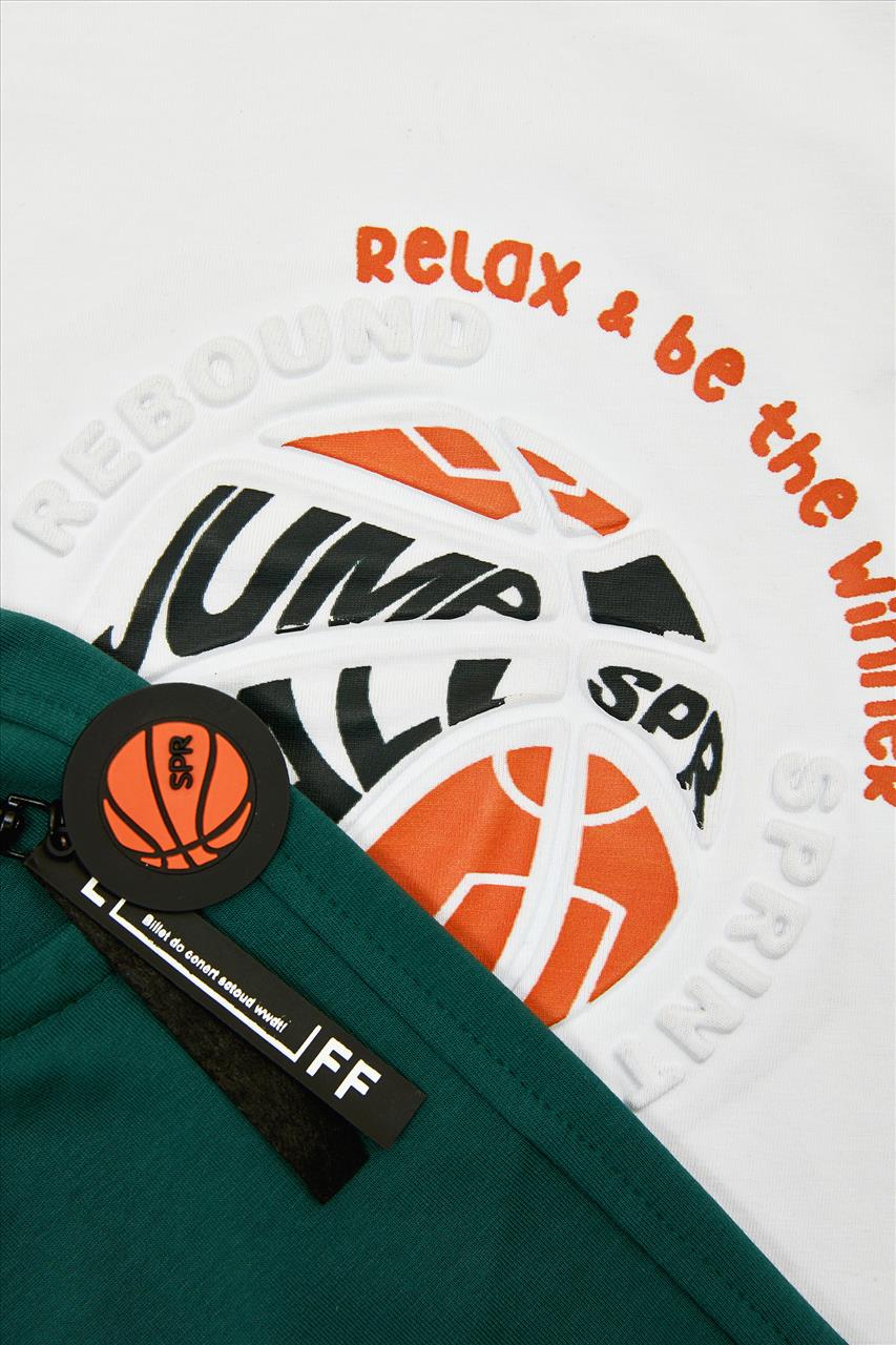 SET TSHIRT-SHORTS COTTON WHITE BOY SPRINT S2-6 - Image 3