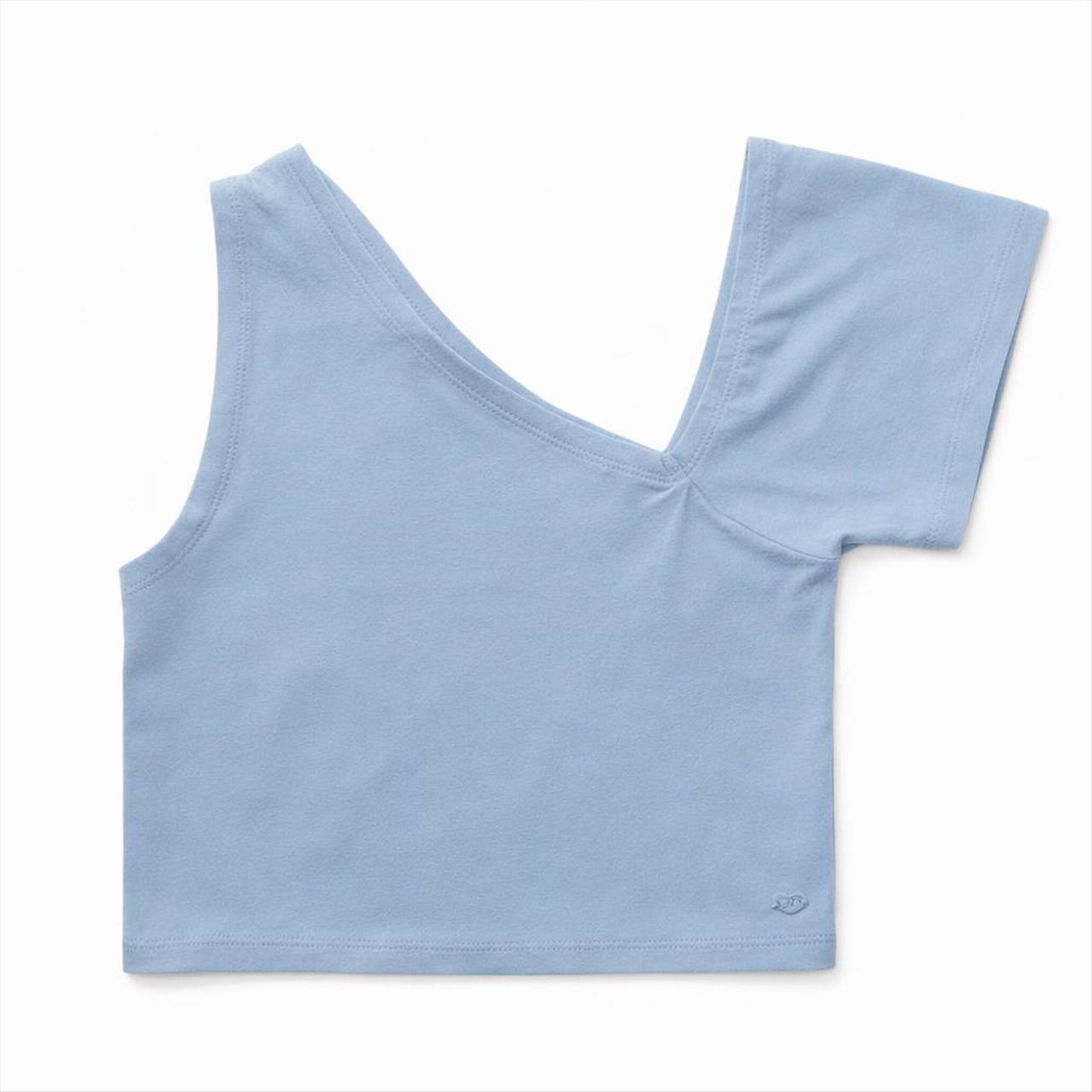 TSHIRT ONE SHOULDER LIGHT BLUE GIRL LOSAN S8-16