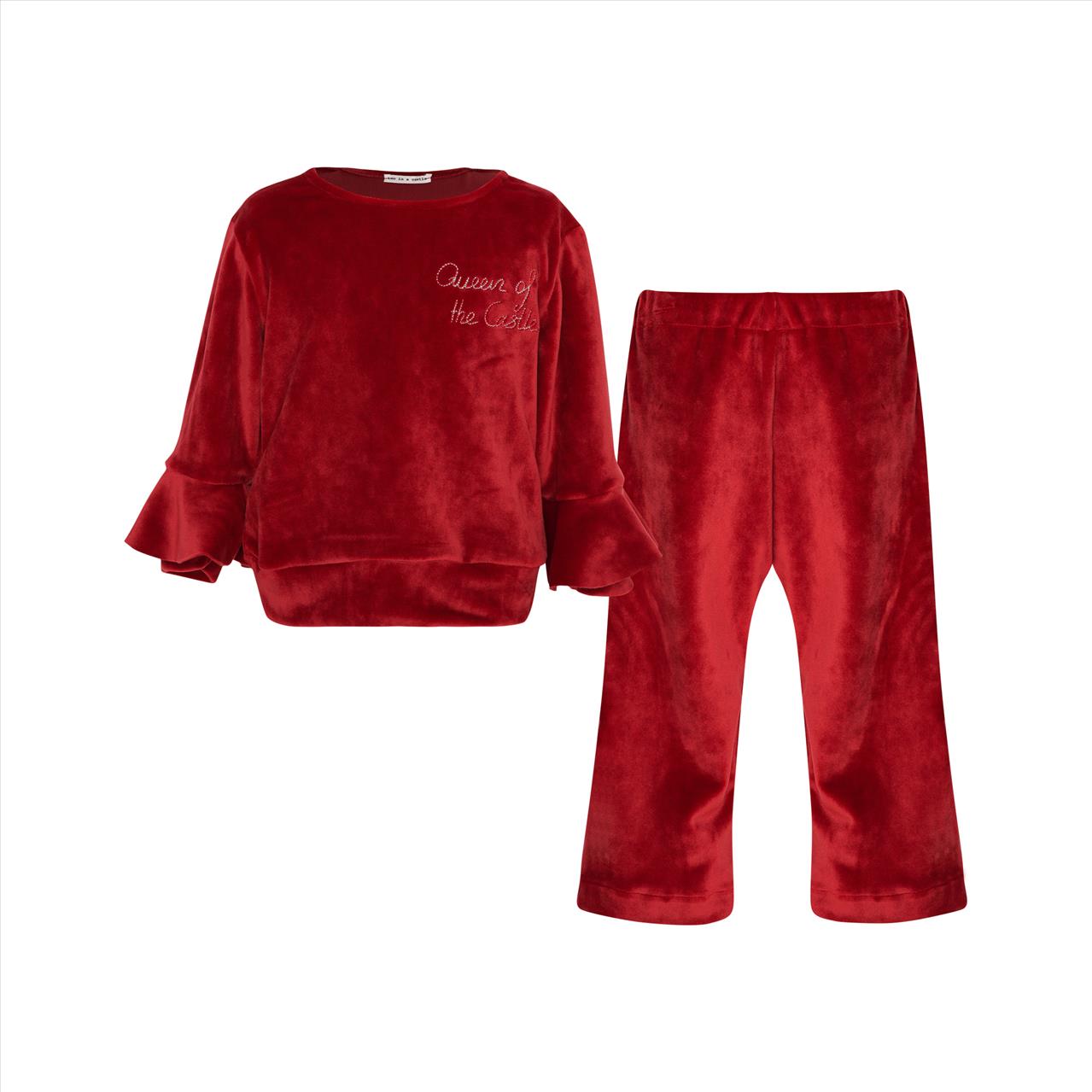 SET CRIMSON VELVET BABY GIRL TWO IN A CASTLE