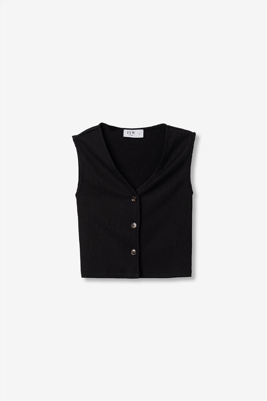 CROP TOP ELASTANE BLACK GIRL TIFFOSI S10-18