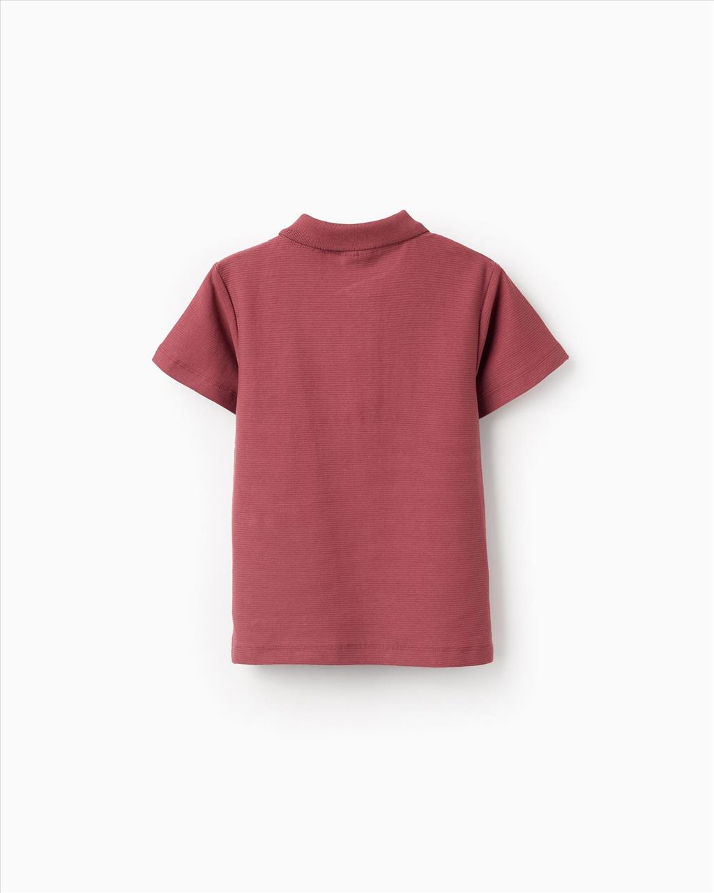 ΜΠΛΟΥΖΑ K/M POLO COTTON BROWN BOY ZIPPY S3-14 - Image 2