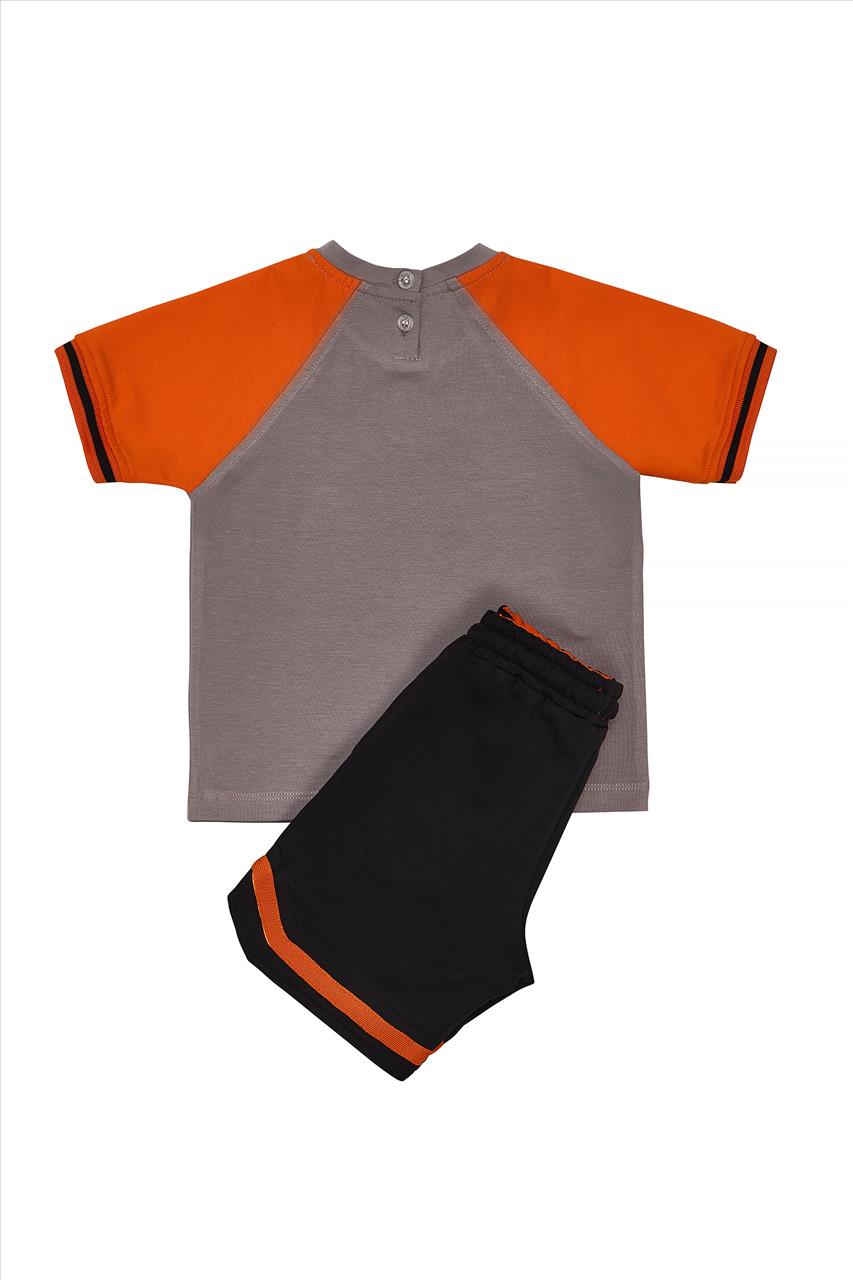 SET TSHIRT-SHORTS COTTON GREY BOY SPRINT S2-6 - Image 3