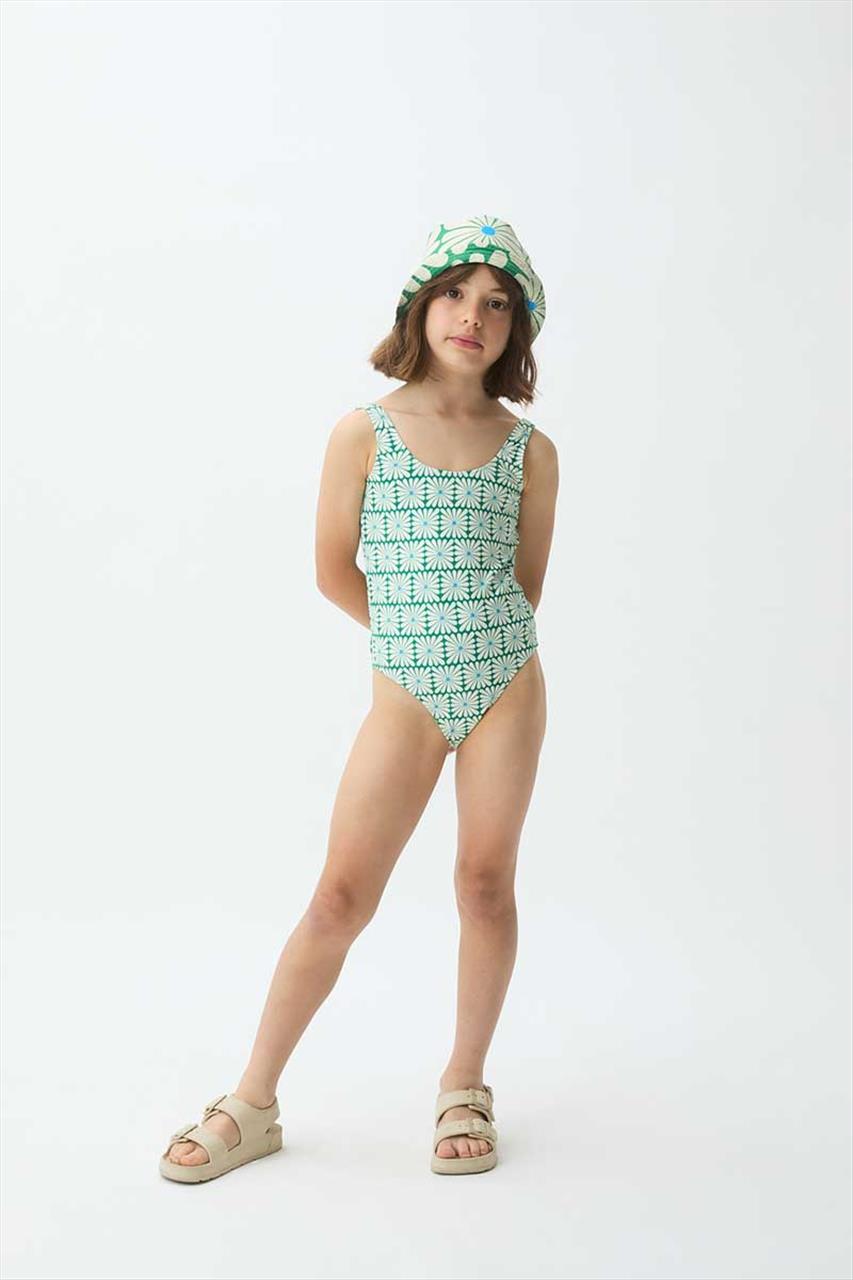 SWIMSUIT FLORAL GREEN GIRL COMPANIA FANTASTICA S4-13