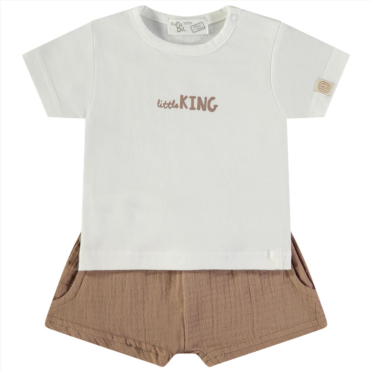 SET TSHIRT-SHORTS COTTON BABY BOY BABYBOL S3M-2Y