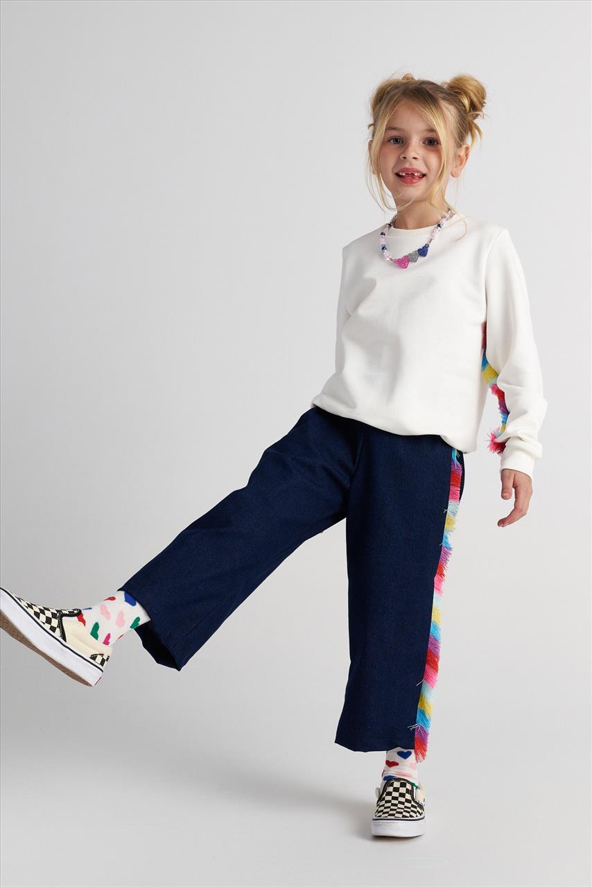 PANTS DENIM RAINBOW FRINGES TWO IN A CASTLE - Image 2