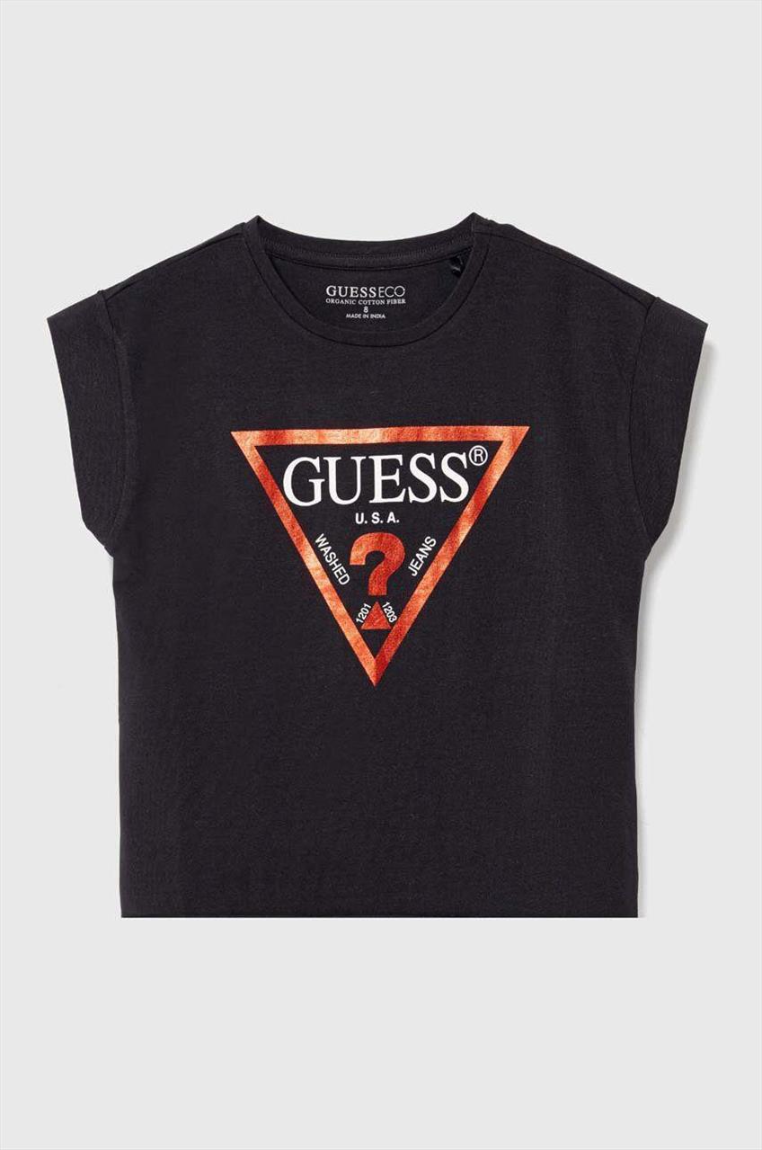 TSHIRT K/M BLACK GIRL GUESS S8-16
