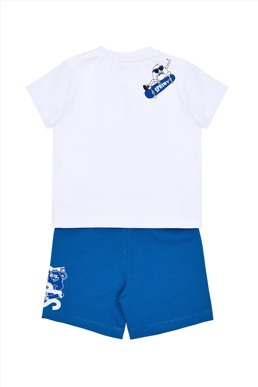 SET TSHIRT-SHORTS WHITE BOY SPRINT S12M-6Y - Image 2