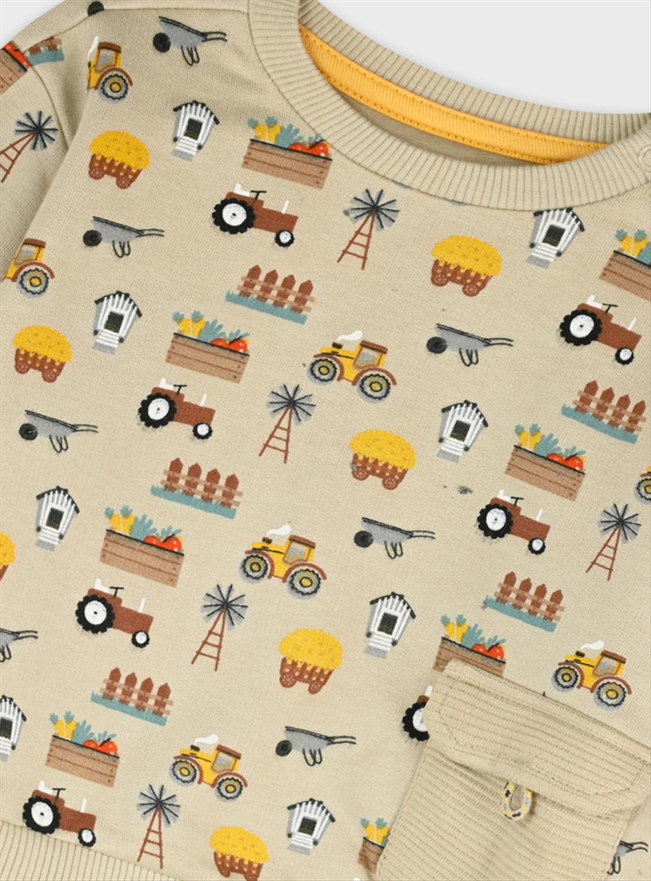 ΣΕΤ ΜΠΛΟΥΖΑ-ΠΑΝΤΕΛΟΝΙ COTTON BEIGE BABY BOY S6M-2Y - Image 3