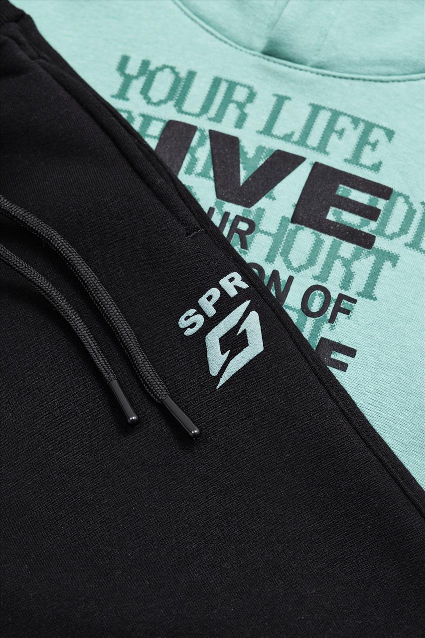 ΣΕΤ ΦΟΥΤΕΡ HOODIES COTTON GREEN BOY SPRINT S7-14 - Image 3