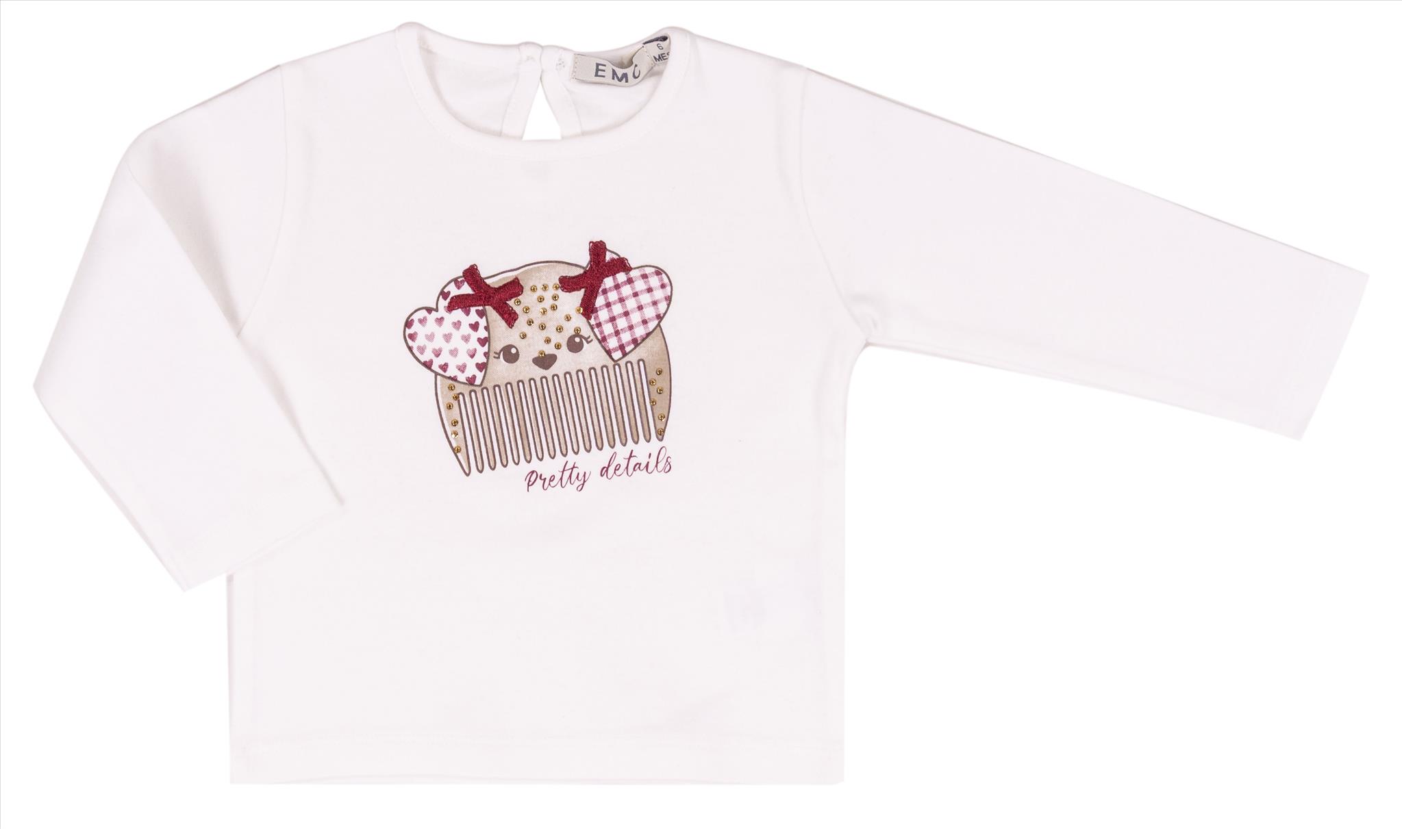 TSHIRT M/M IVORY BABY GIRL E.M.C S6M-2Y