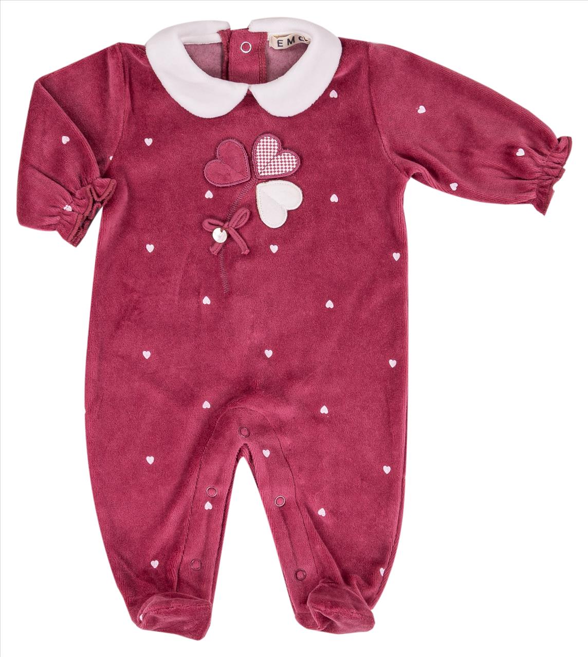 ΦΟΡΜΑΚΙ VELUR BABY GIRL E.M.C 1M-6M