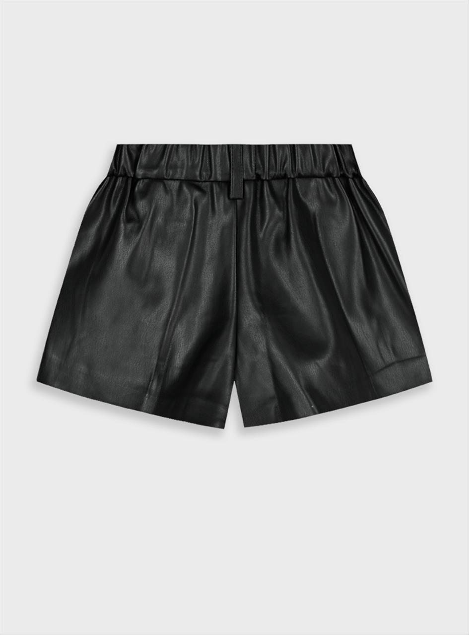 SHORTS ECO LEATHER BLACK GIRL ENERGIERS S3-12 - Image 2