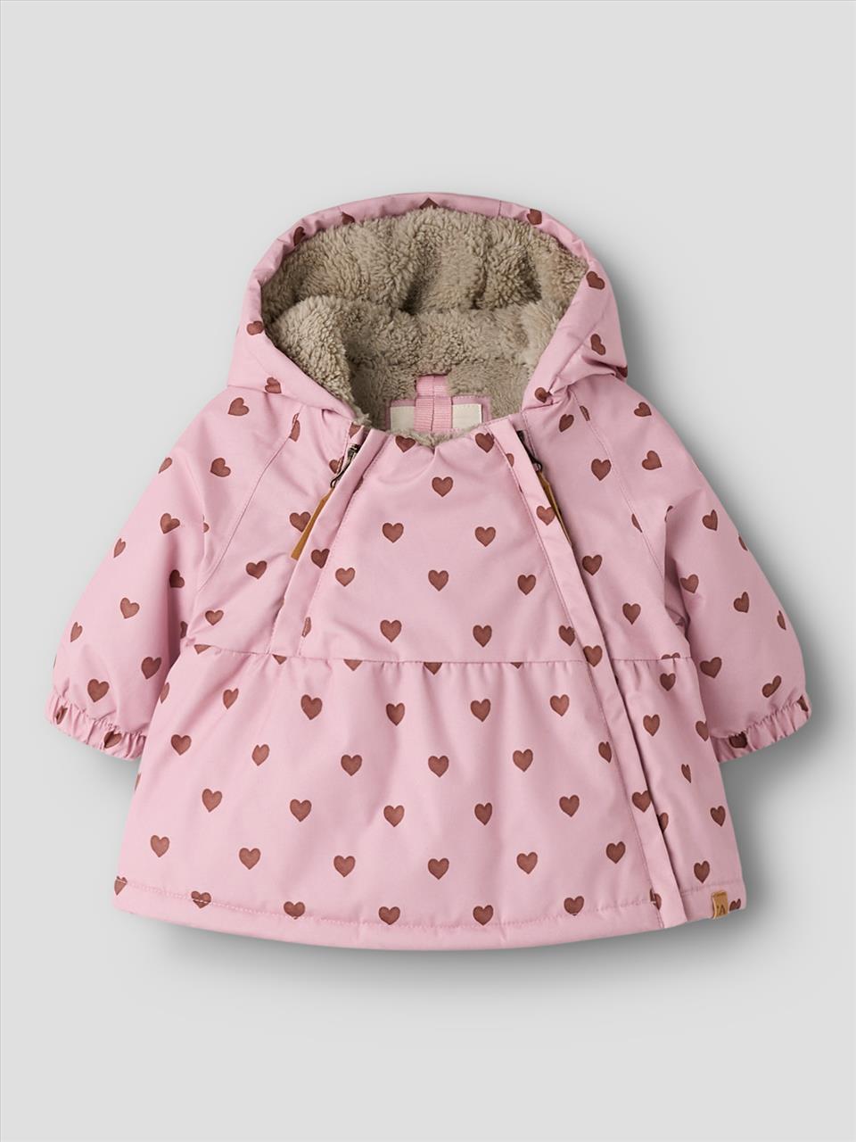ΜΠΟΥΦΑΝ HOODIES PINK BABY GIRL NAME IT S1M-18M