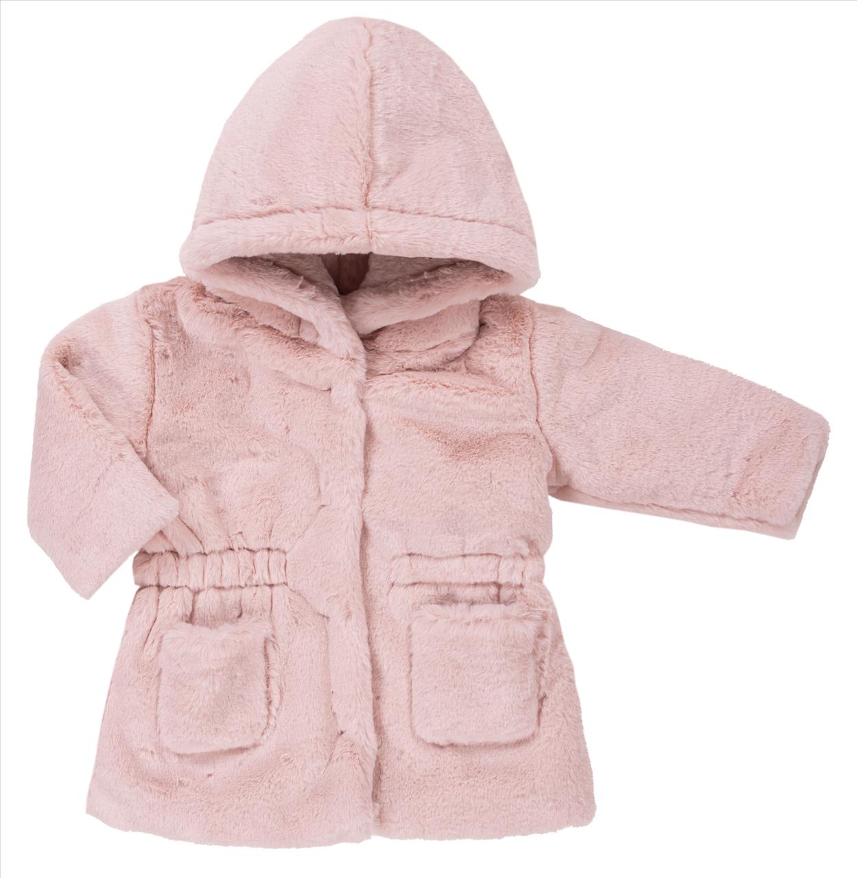 JACKET HOODIES FLUFFY OLD PINK BABY GIRL E.M.C S6M-2Y