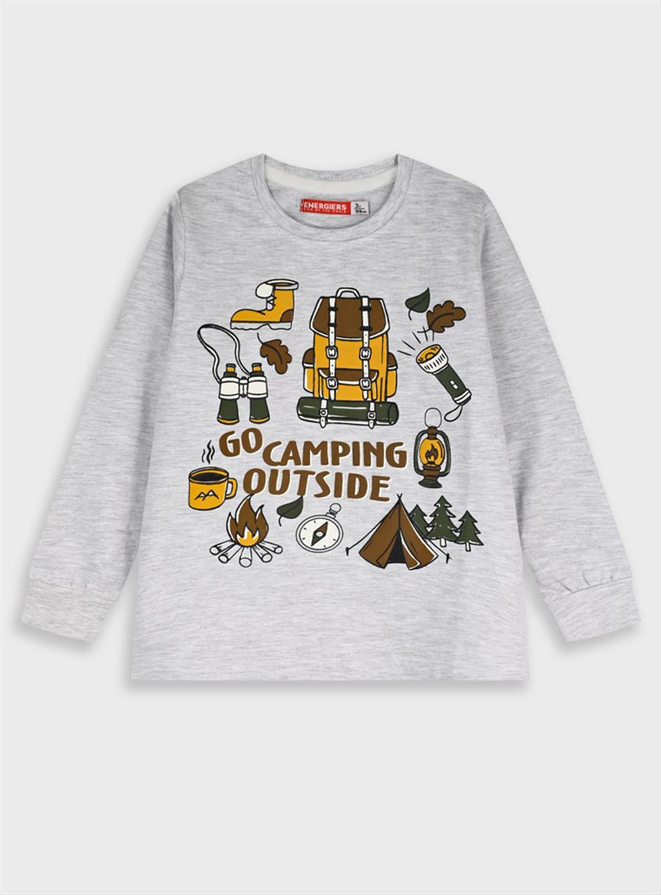 TSHIRT M/M COTTON GREY BOY ENERGIERS S12M-7Y