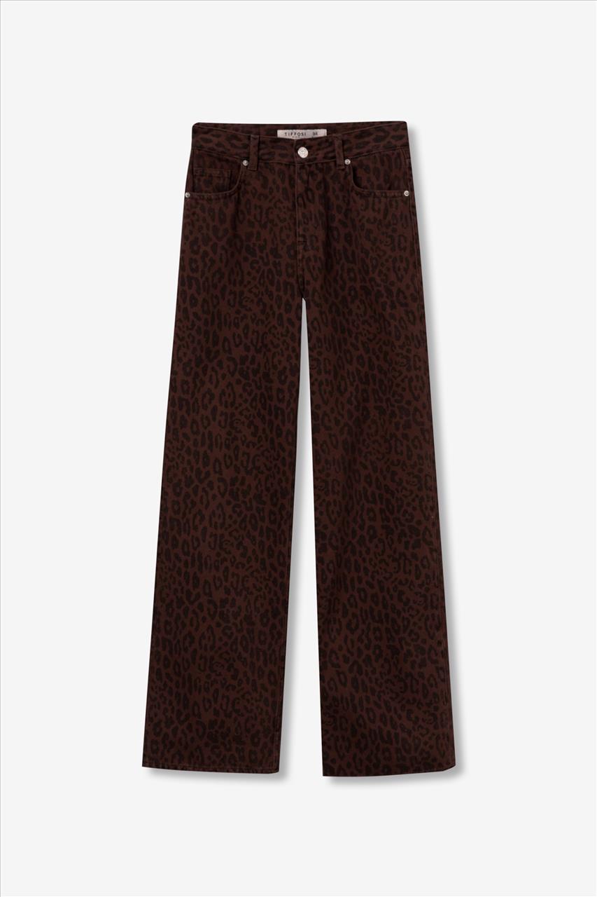 ΠΑΝΤΕΛΟΝΙ DENIM ANIMAL PRINT BROWN TEEN GIRL TIFFOSI