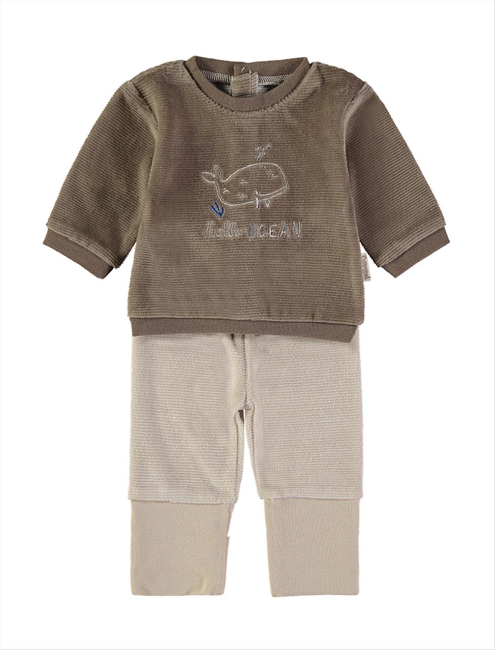 ΣΕΤ ΜΠΛΟΖΑ-ΠΑΝΤΕΛΟΝΙ COTTON BABY BOY BABYBOL S1M-6M