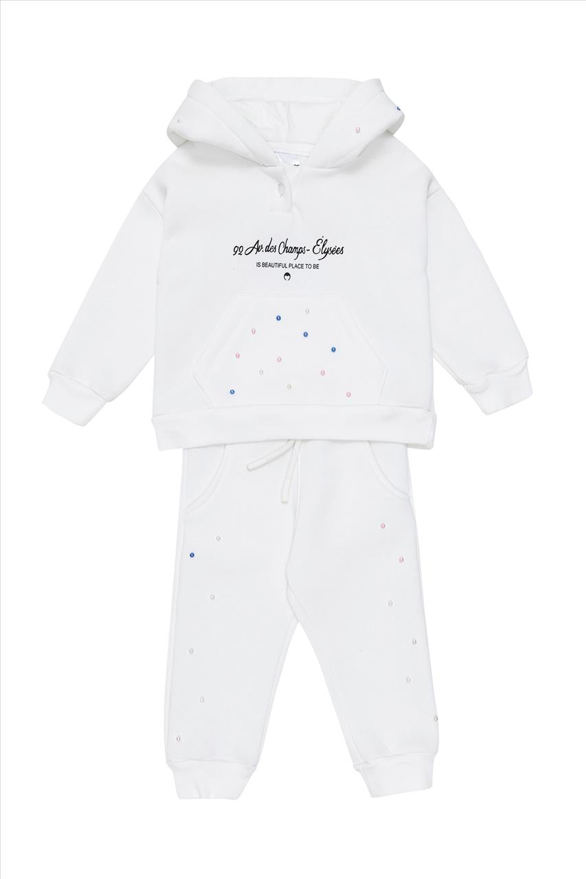 ΣΕΤ ΦΟΥΤΕΡ HOODIES WHITE GIRL SPRINT S2-6