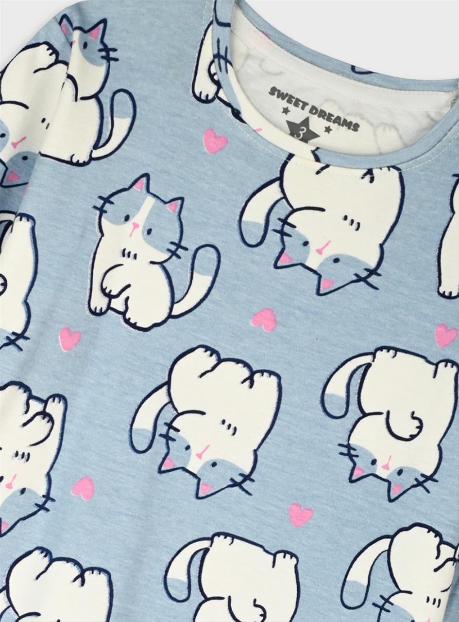 ΠΥΤΖΑΜΑ COTTON BLUE GIRL ENERGIERS S12M-5Y - Image 3