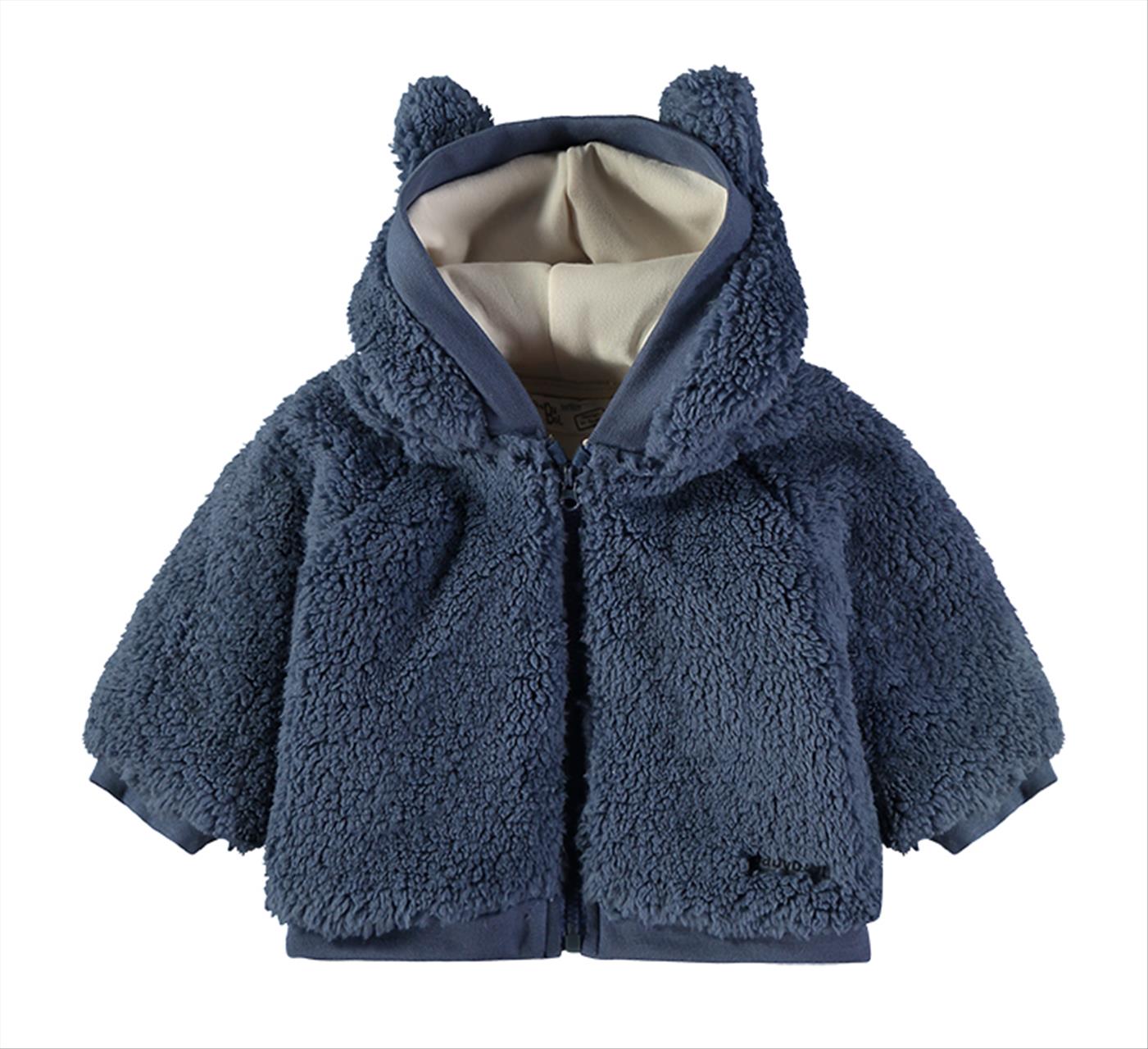 JACKET HOODIES FLUFFY BLUE BABY BOY BABYBOL S3M-2Y