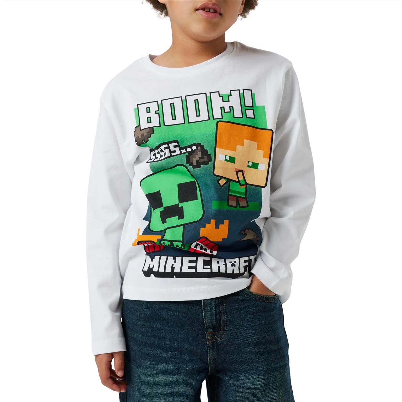 TSHIRT M/M 2COL. MINECRAFT BY NAME IT