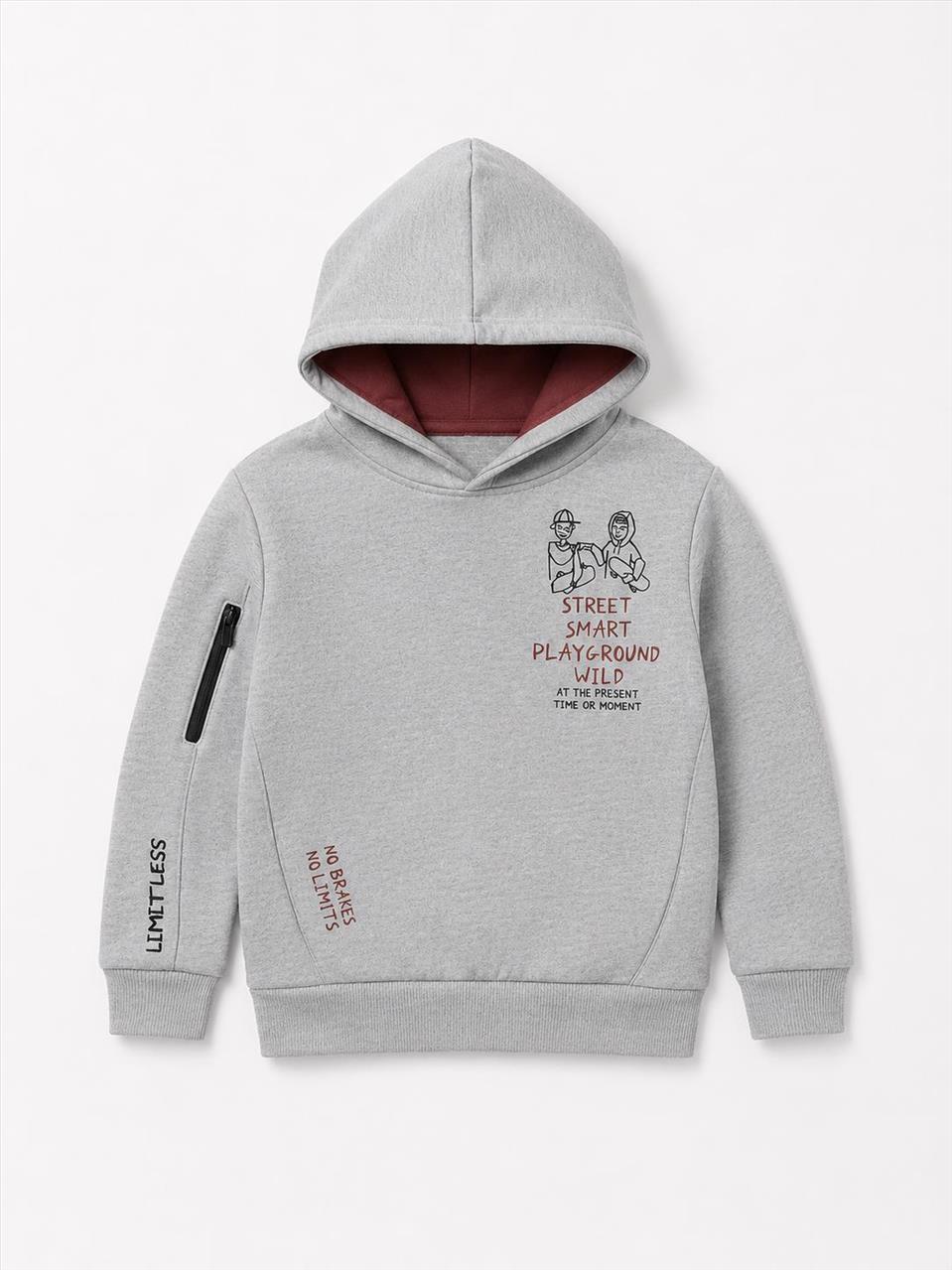 ΦΟΥΤΕΡ HOODIES GREY BOY LOSAN S2-7