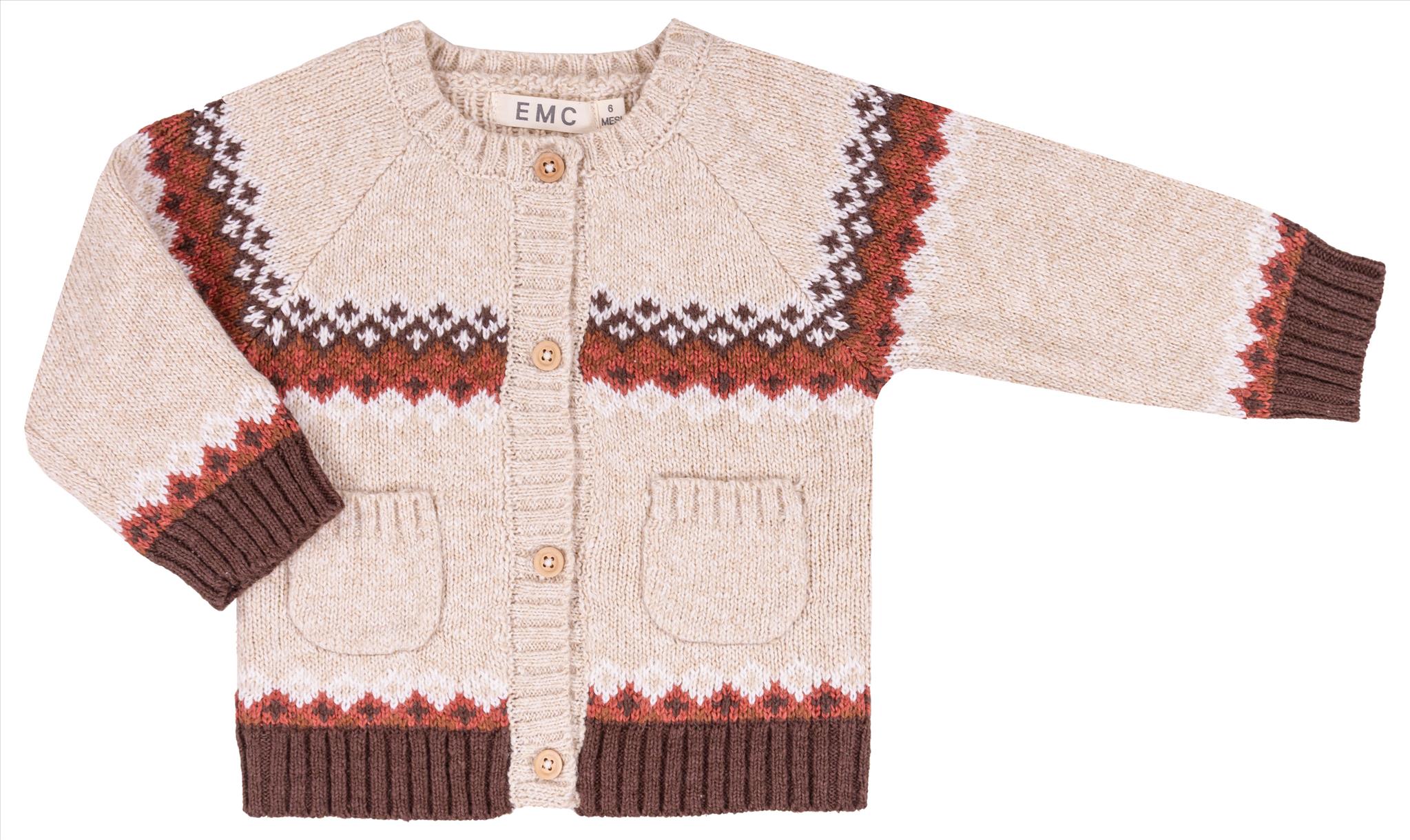 ΖΑΚΕΤΑ ΠΛΕΚΤΗ BEIGE BABY BOY E.M.C S6M-2Y