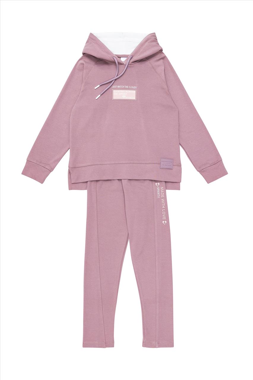 ΣΕΤ ΦΟΥΤΕΡ HOODIES PURPLE GIRL SPRINT S7-16
