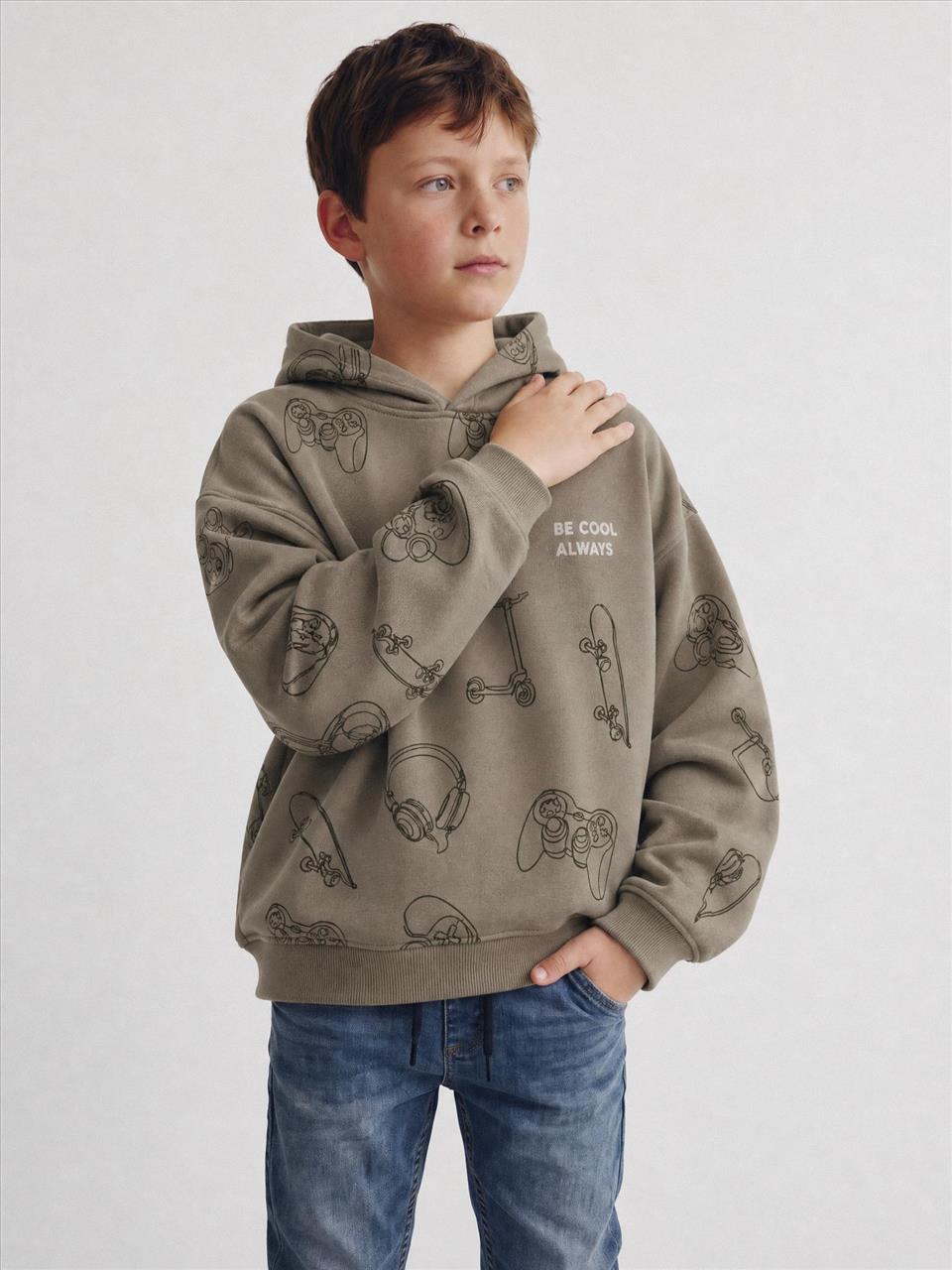 ΦΟΥΤΕΡ HOODIES BEIGE BOY LOSAN S2-7