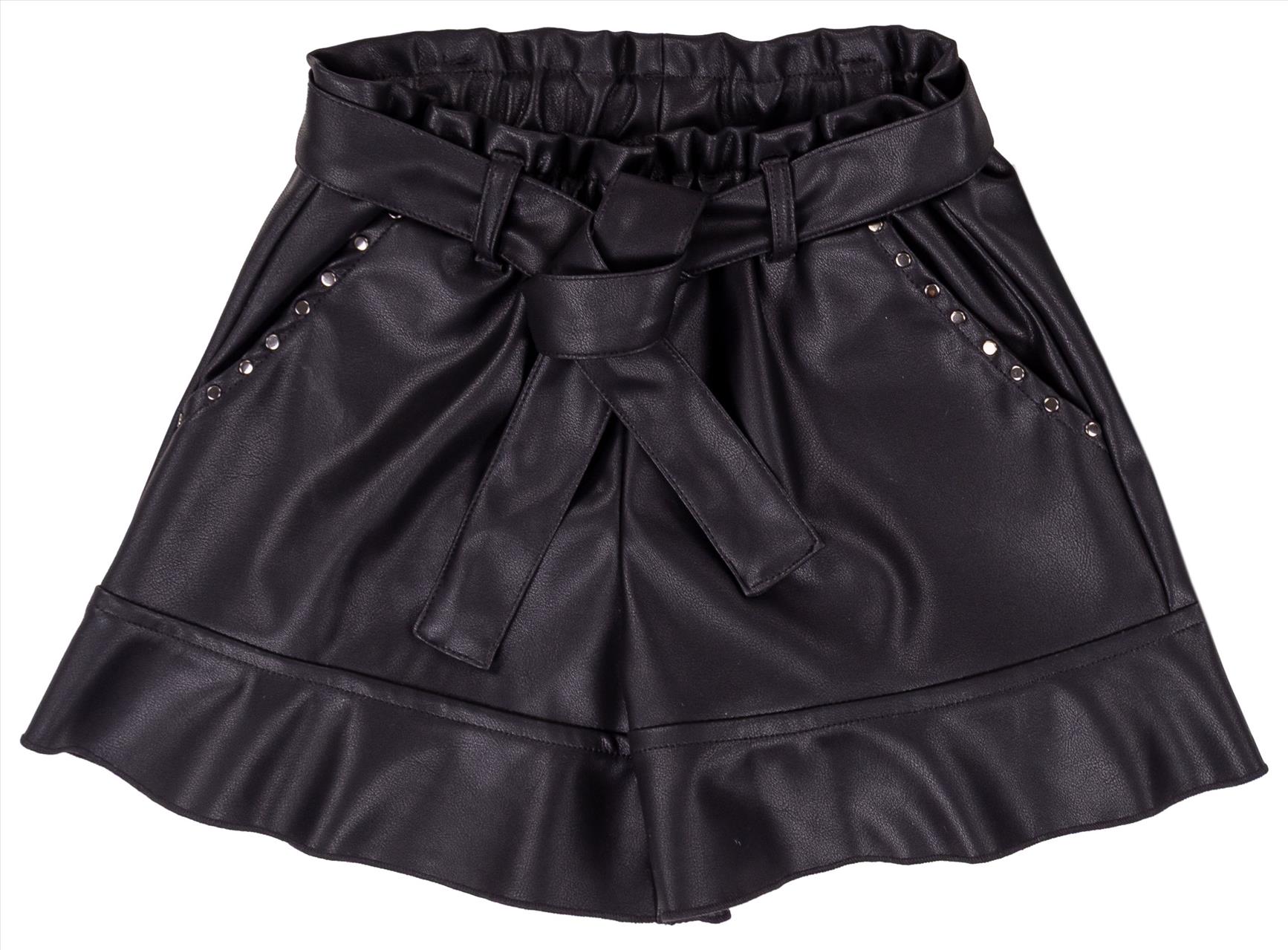 SHORTS ECO LEATHER BLACK GIRL E.M.C S3-8